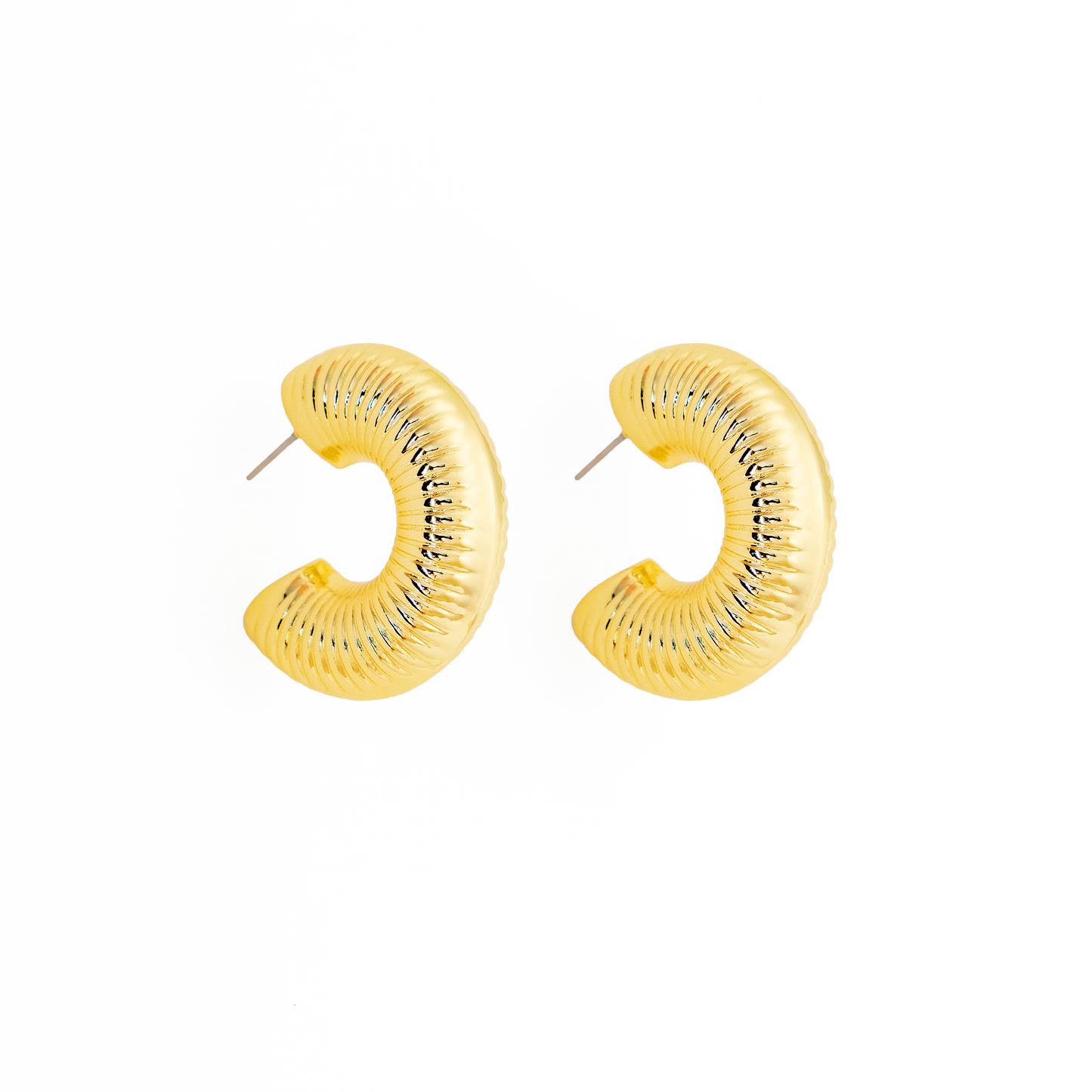 Textured Hoop Earrings