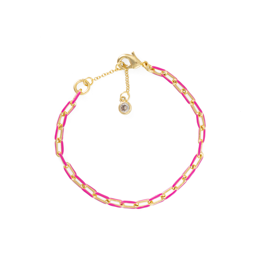 Purple Paper Chain Bracelet