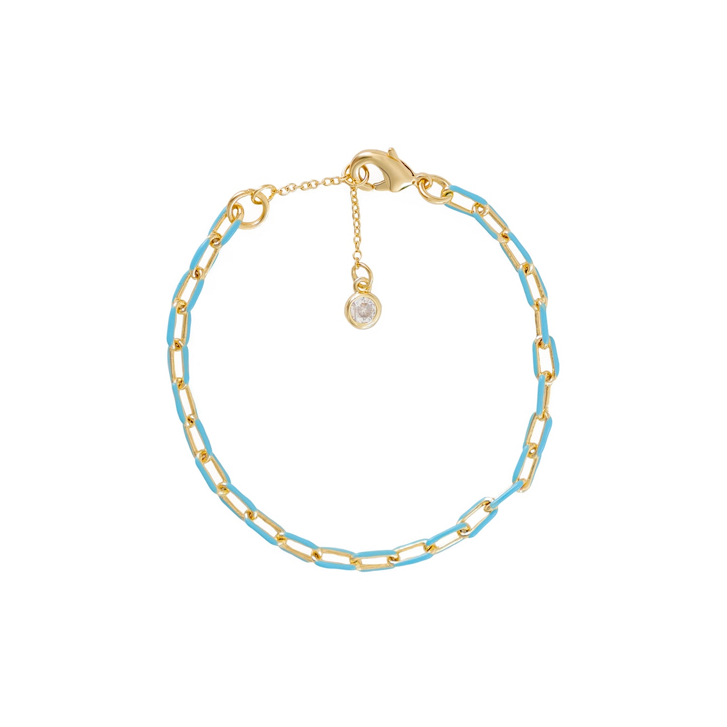 Blue Paper Chain Bracelet